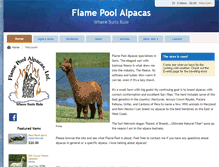 Tablet Screenshot of flamepoolalpacas.com